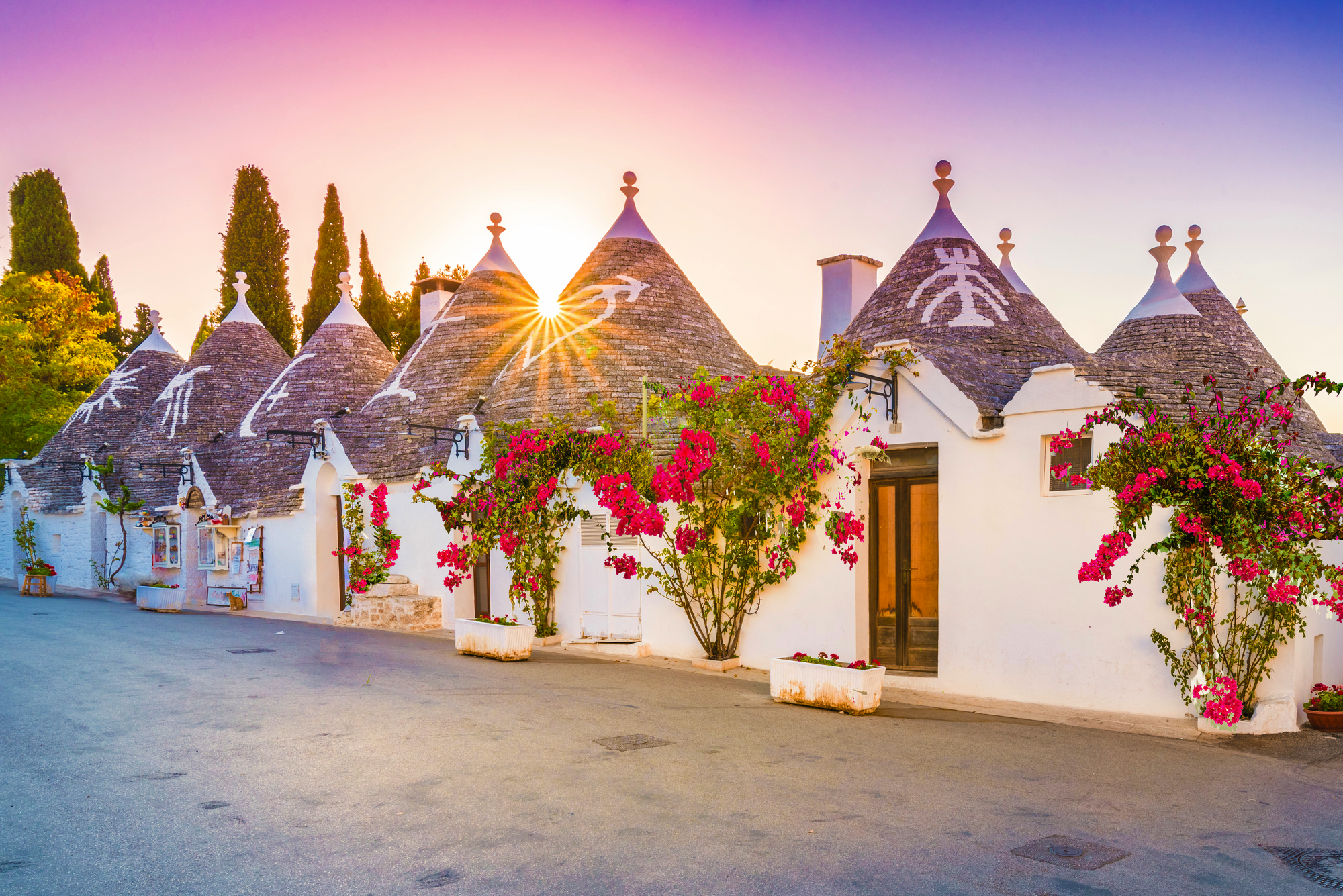 Trulli houses in Alberobello city, Apulia, Italy.